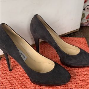 Jimmy Choo Talent Suede Platform Smoke/gray